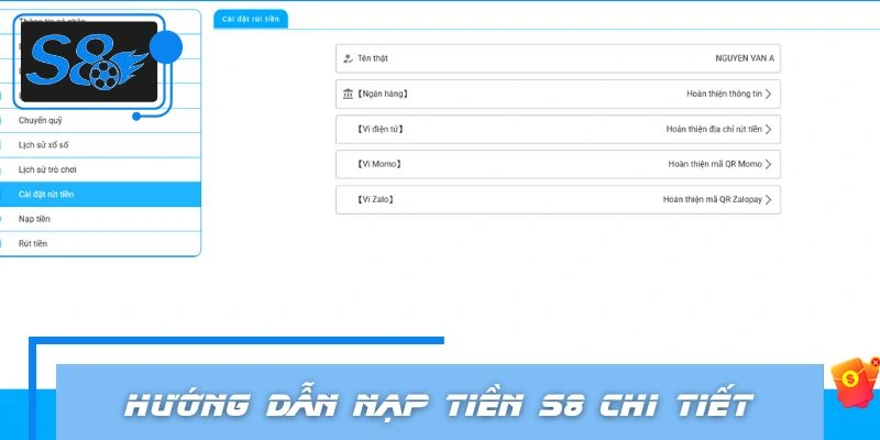 Hướng dẫn nạp tiền S8 chi tiết, ai cũng có thể làm
